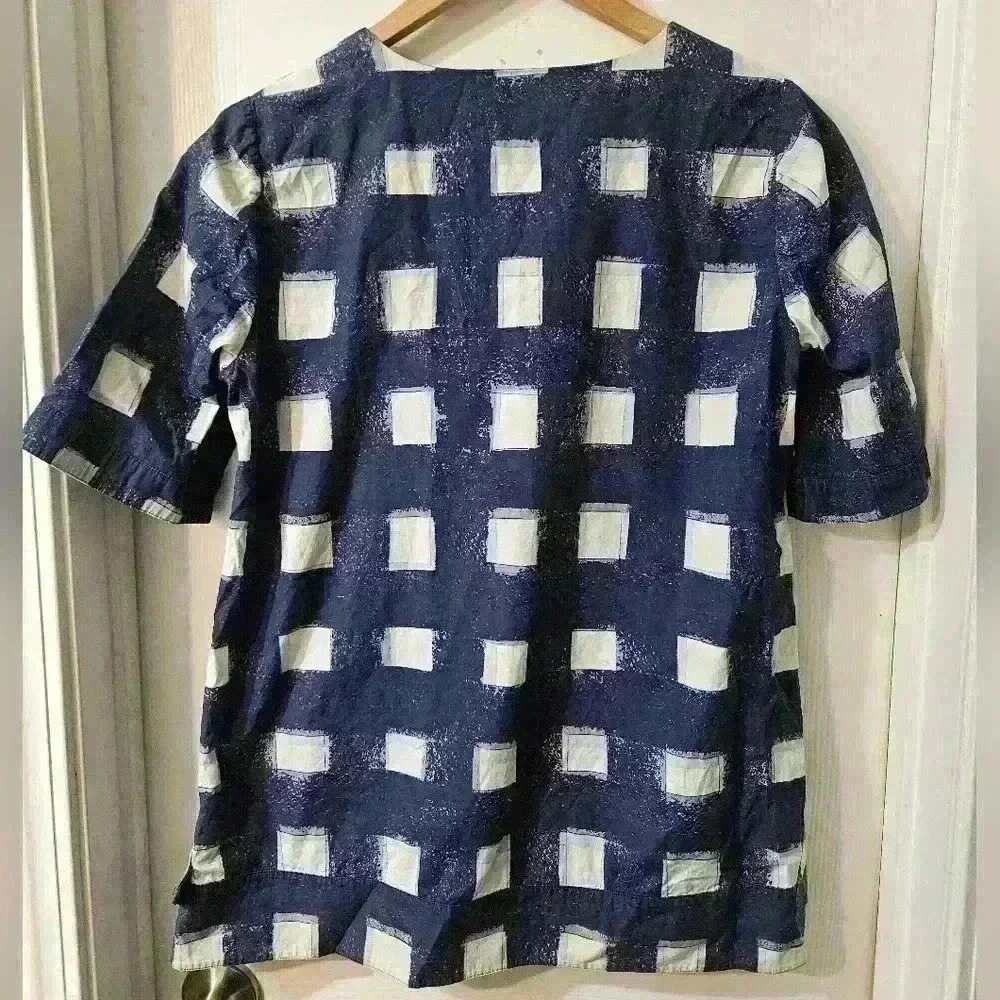 Tory Burch Antibes Checkered Blouse - Picture 4 of 6
